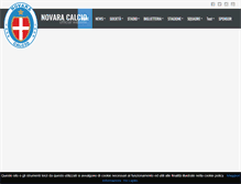 Tablet Screenshot of novaracalcio.com